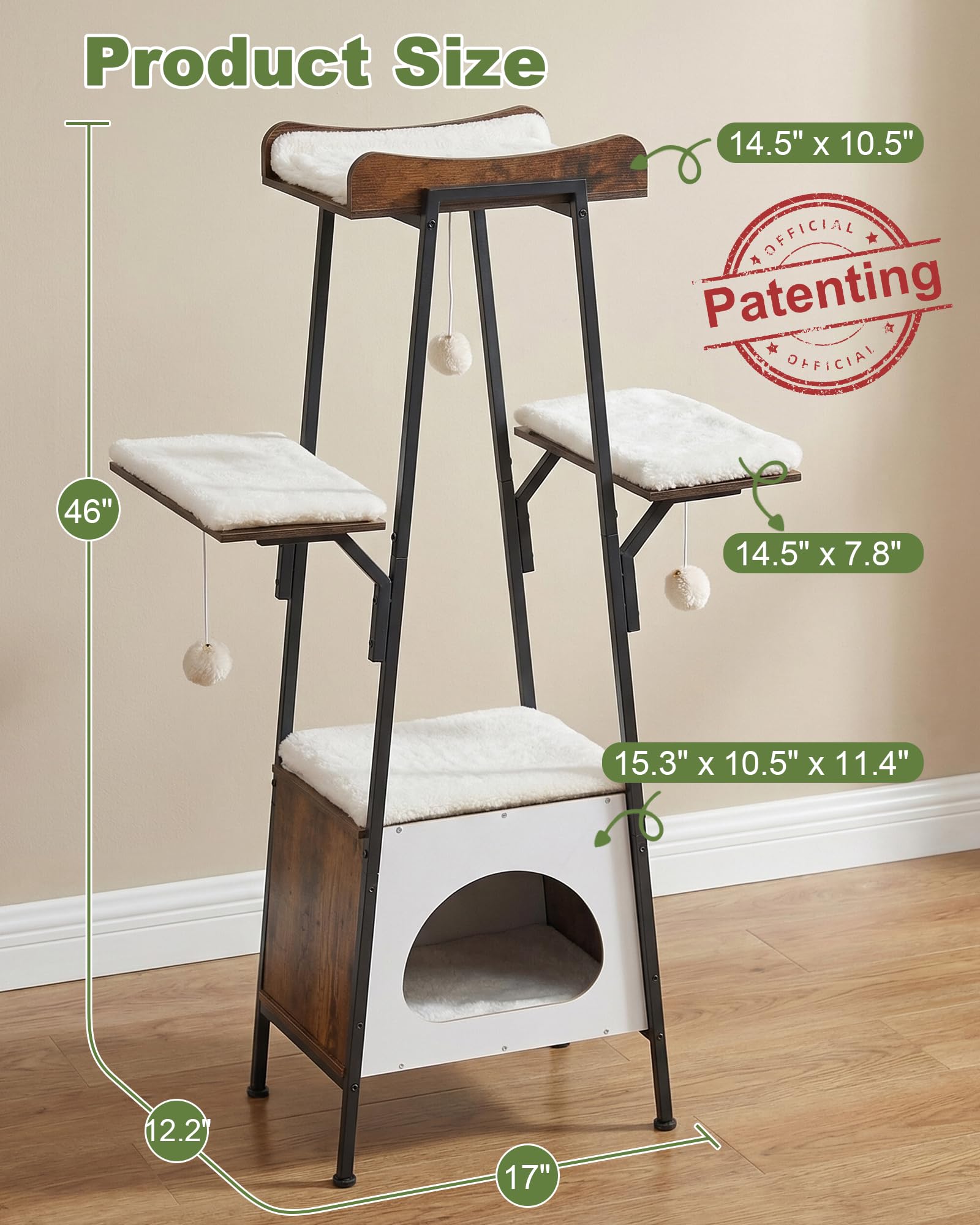VERSASKY wooden assembly guide helps quick, simple setup.