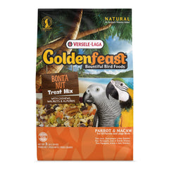 Versele-Laga Goldenfeast Bonita Nut Treat Mix bag promotes healthy snacking for birds.