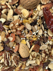 VL GoldenFeast Amazon Blend ingredients close-up for parrot nutrition