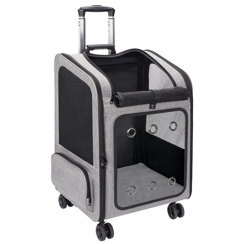VERSMELO front view of the carrier backpack, spacious interior for large pets.