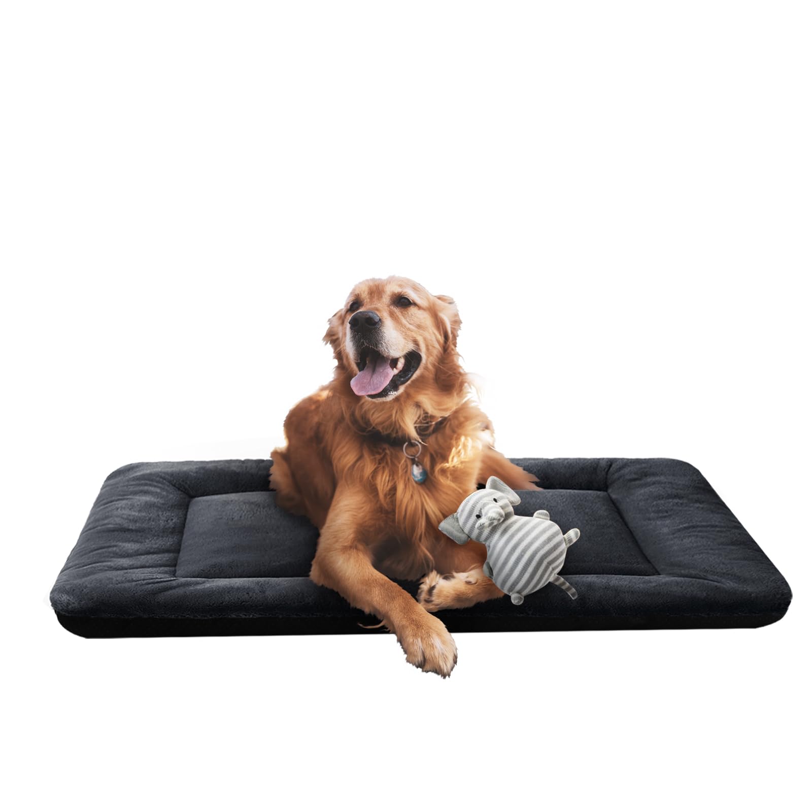 VERZEY 42-inch crate pad with soft faux fur for cozy crate comfort.