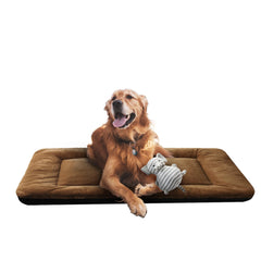 VERZEY dog bed crate pad 42in brown fits spacious crates for cozy comfort