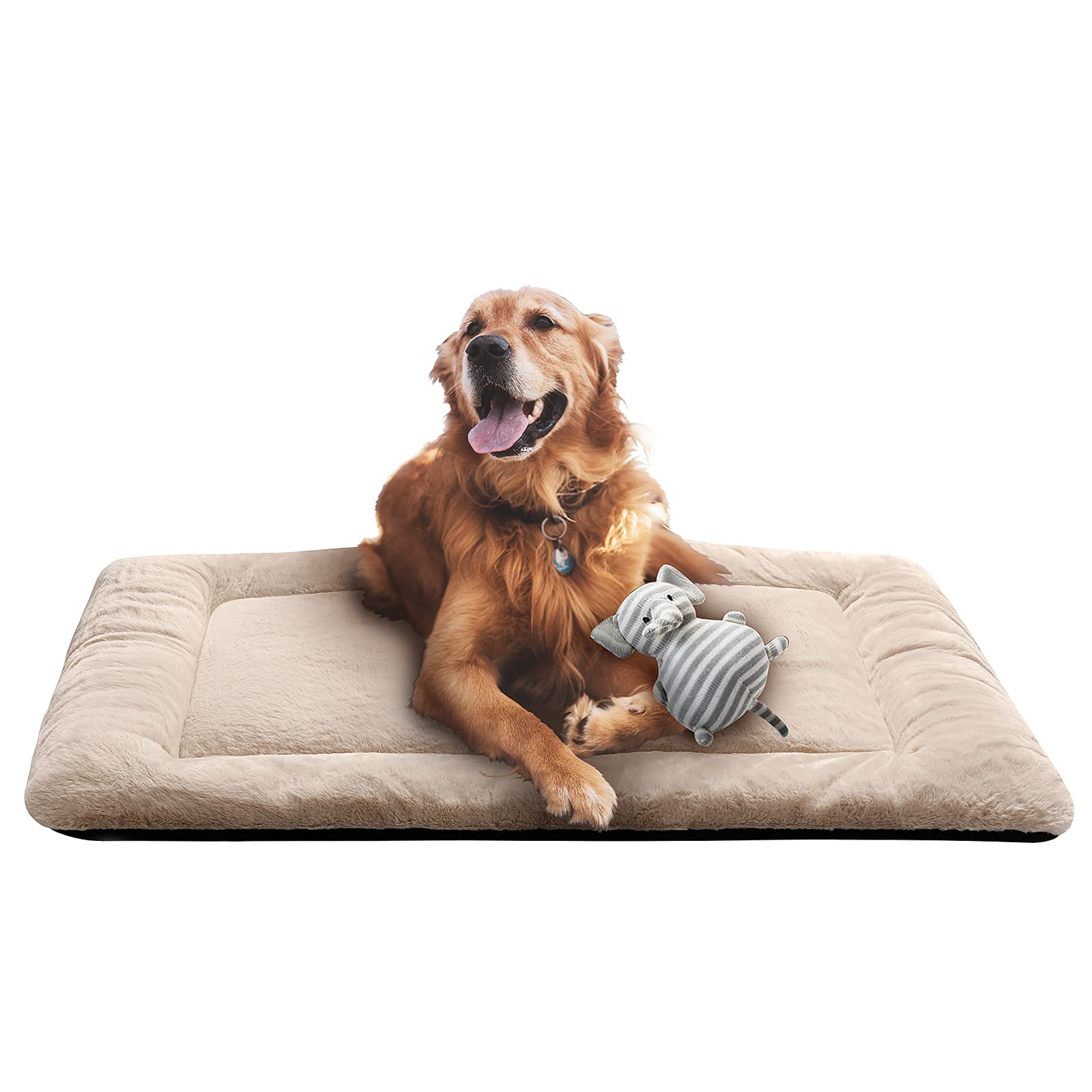 Verzey large dog crate pad with ultra-soft surface and anti-slip bottom.