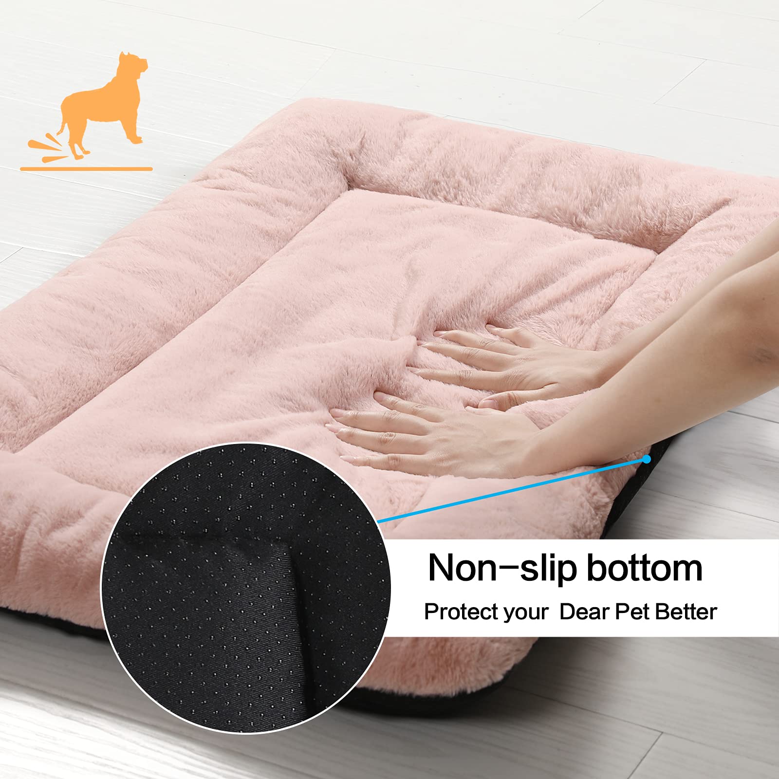 VERZEY pink crate pad adds warmth to any space