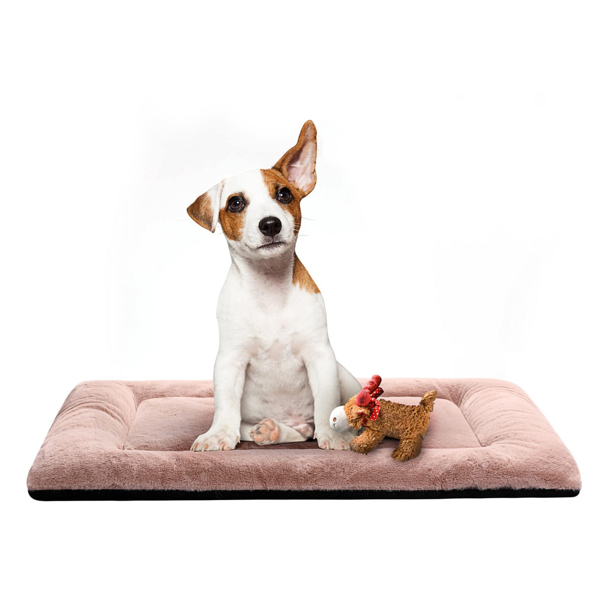 VERZEY pink crate pad for 30-inch crates provides plush comfort.