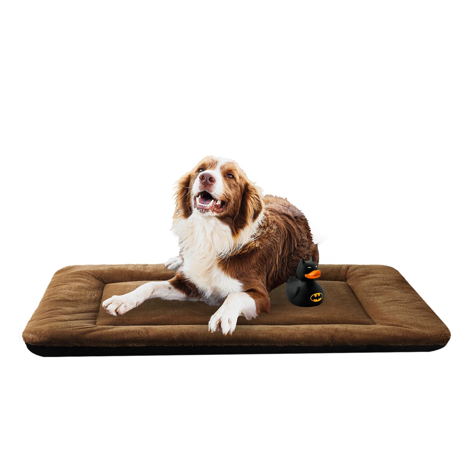 VERZEY Ultra-Soft Dog Crate Pad 48in close-up highlights plush comfort