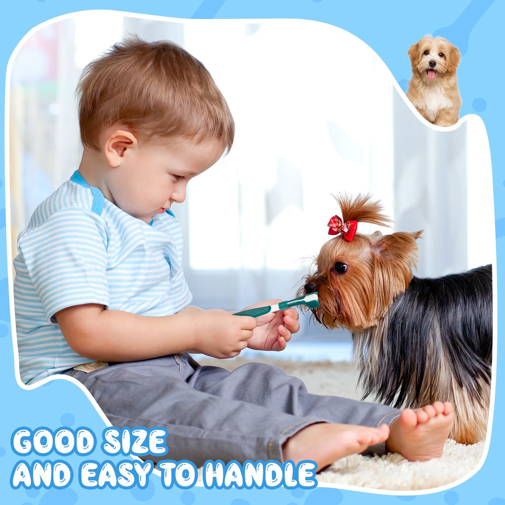 Vesici durable plastic pet oral care tool for long-lasting use.