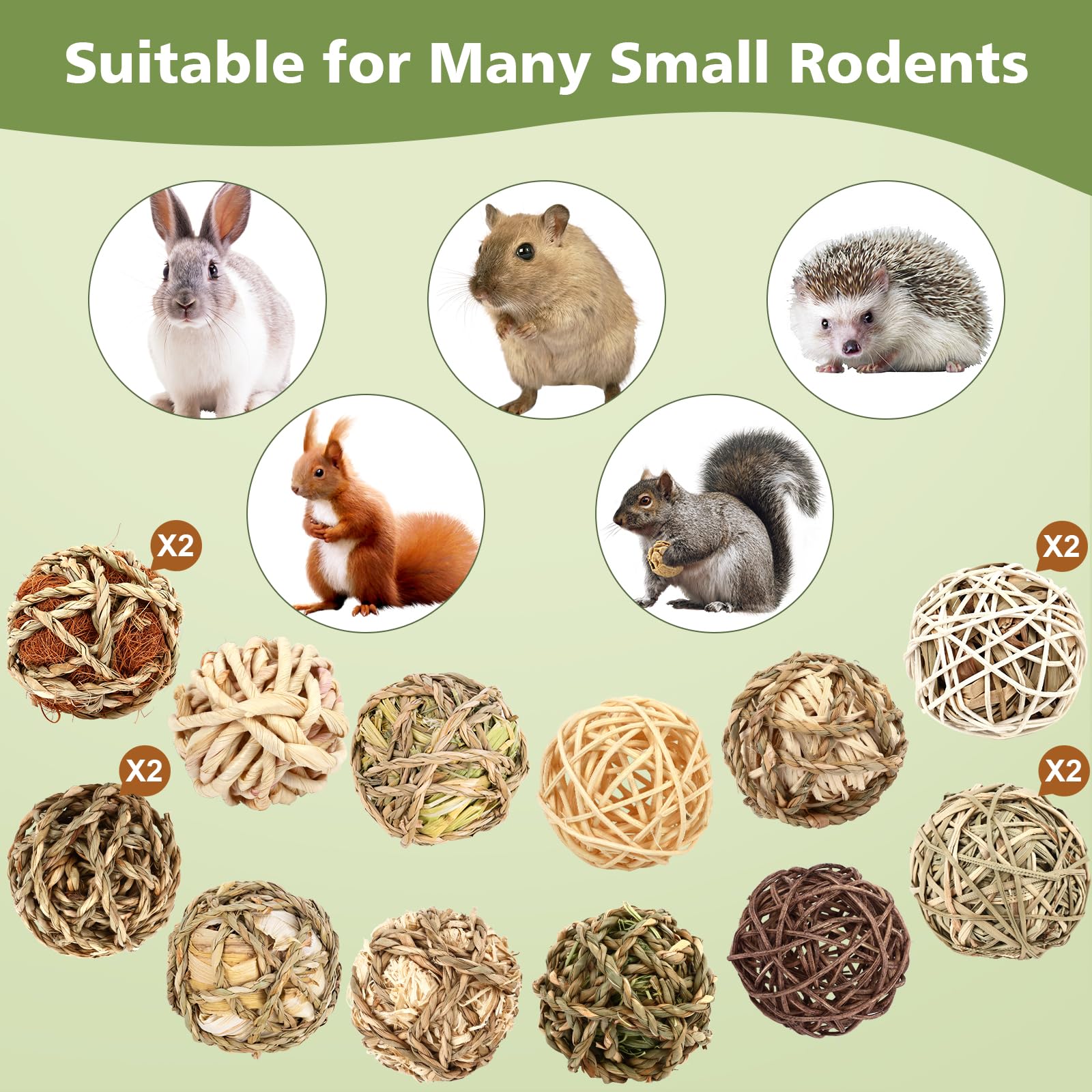 VESPRO Reed Ball stimulates activity with crunchy natural materials.