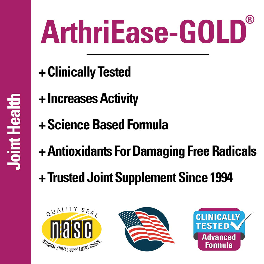 Vet Classics ArthriEASE-GOLD for dogs and cats, ideal for seniors.