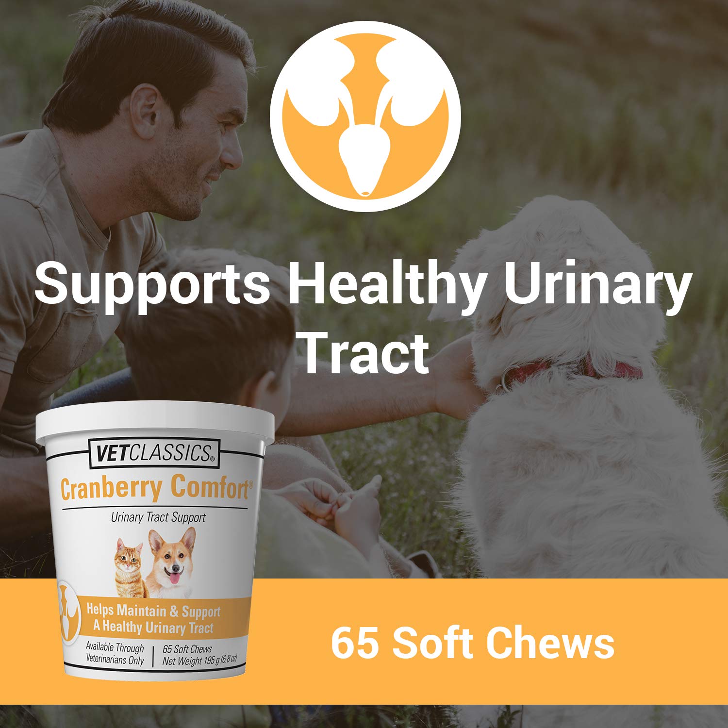 Vet Classics Cranberry Comfort pour illustrates simple dosing for bladder health