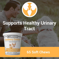 Vet Classics Cranberry Comfort pour illustrates simple dosing for bladder health