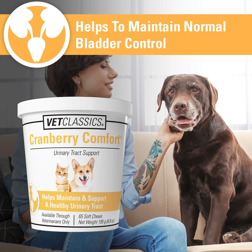 Vet Classics Cranberry Comfort soft chews for dogs and cats supporting urinary health