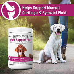 Vet Classics Joint Support Plus ingredients-glucosamine close-up highlights key components