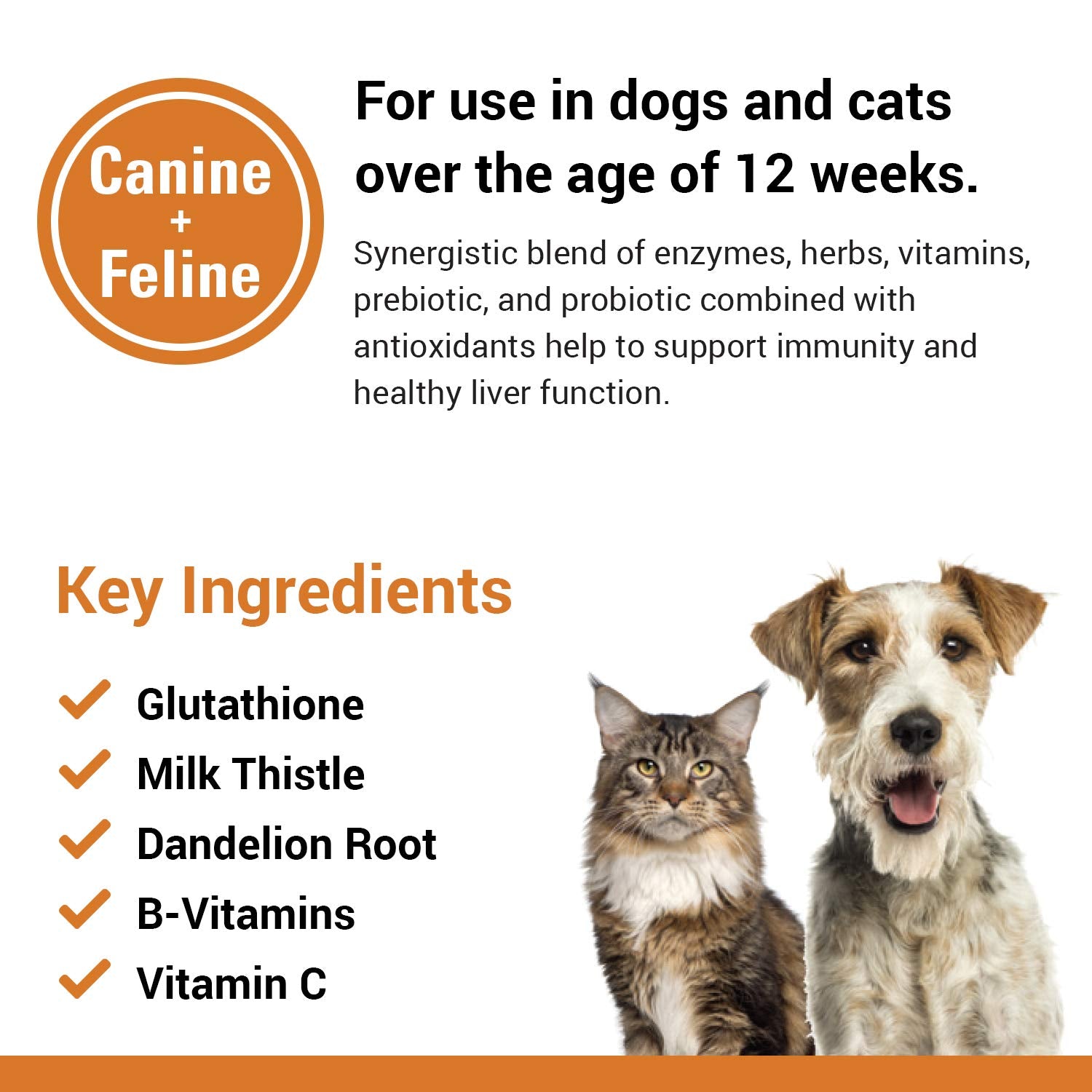 Ingredients include milk thistle for liver support from Vet Classics
