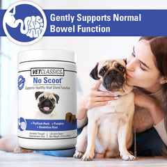 Vet Classics No Scoot bottle dispensing chews for easy daily use