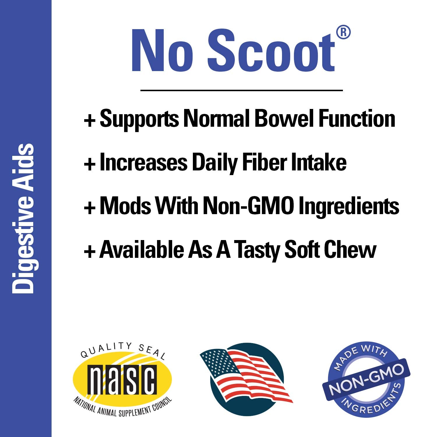 Vet Classics No Scoot ingredients pumpkin flaxseed and psyllium for fiber