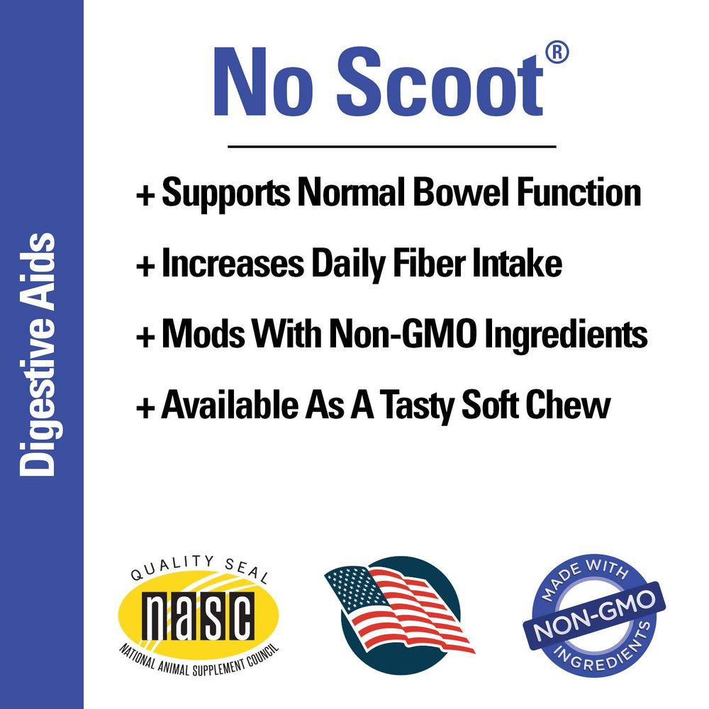 Vet Classics No Scoot ingredients pumpkin flaxseed and psyllium for fiber