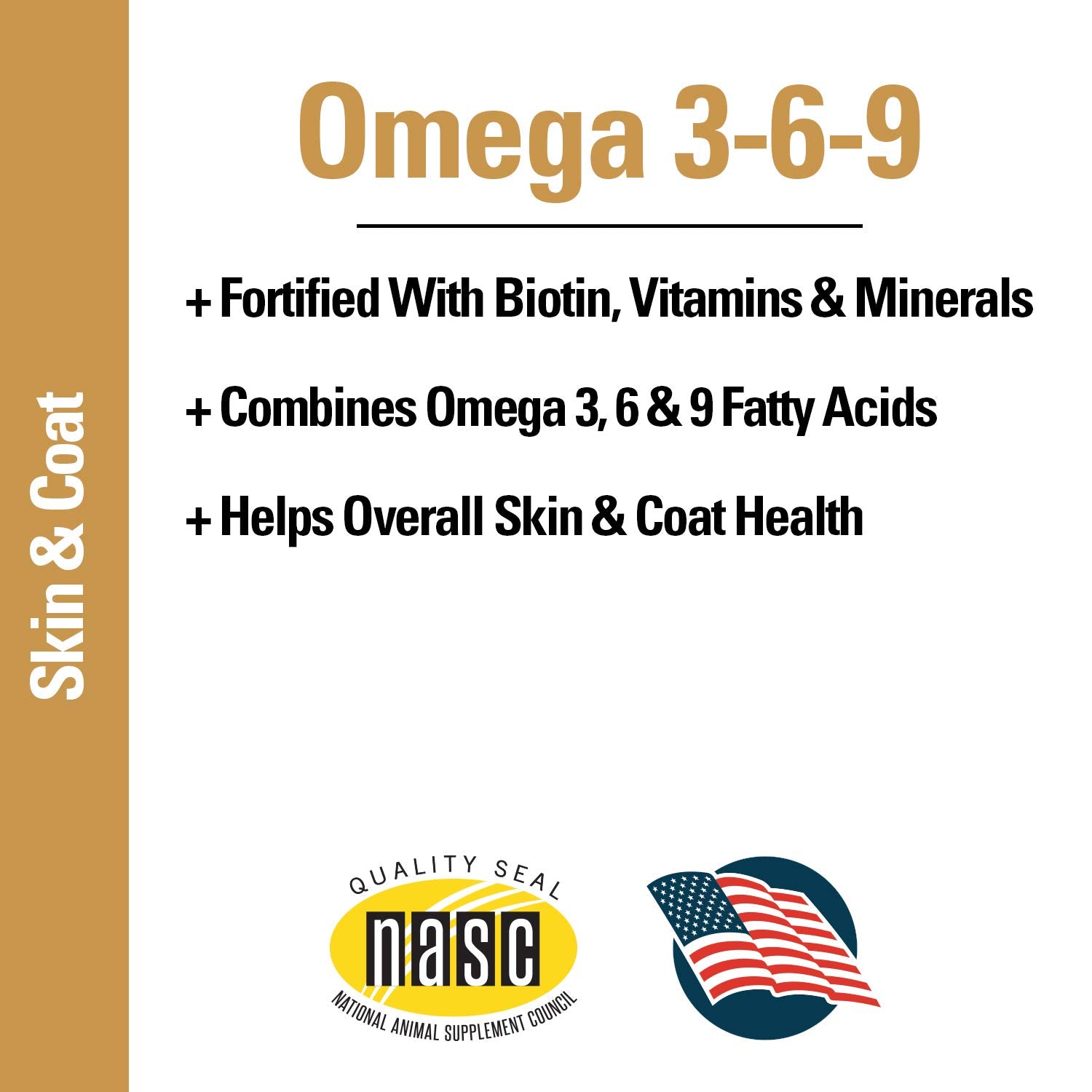 Vet Classics Omega 3-6-9 dog skin care supports a healthier coat.
