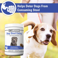 Vet Classics Stop Stool Eating dog breath freshener and stool deterrence for daily use.