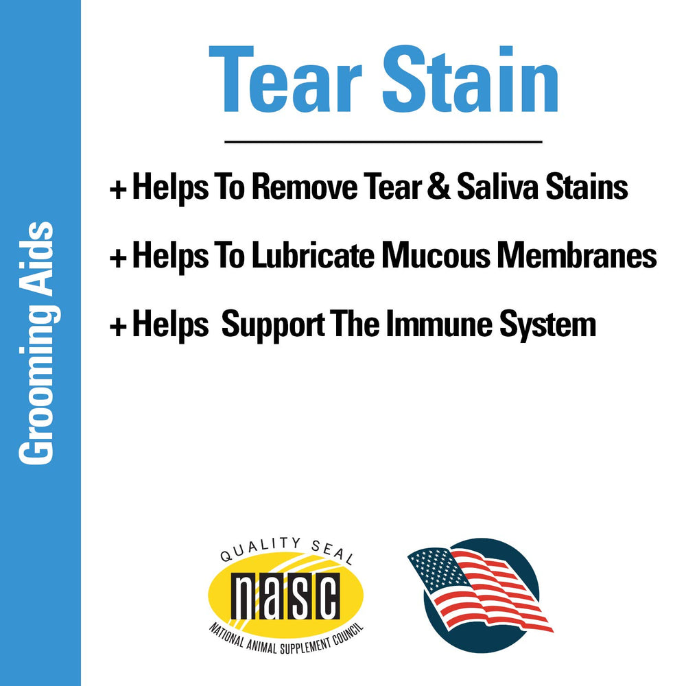 Paw-friendly Vet Classics Tear Stain soft chews sit on a kitchen counter.