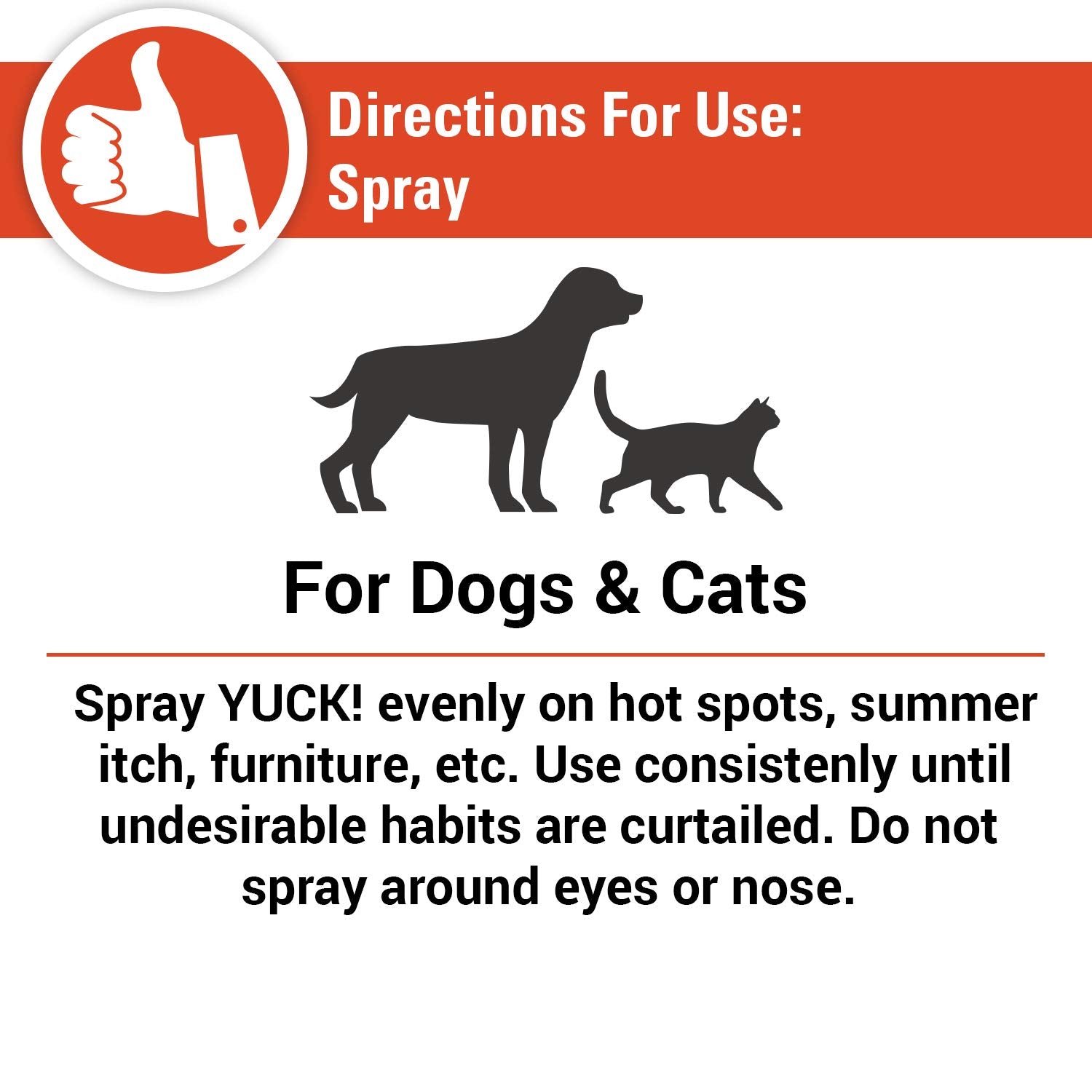 Vet Classics Yuck No-Chew spray 8 oz bottle shown for pet deterrent use.