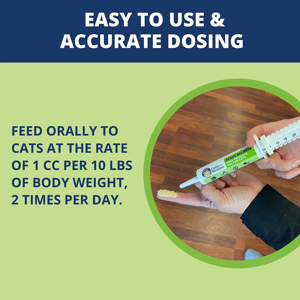 Under the Weather Ready Balance vet-formulated label emphasizes digestive support.