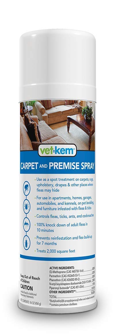 Vet-Kem Carpet Premise Spray bottle for fleas and ticks on carpets and upholstery