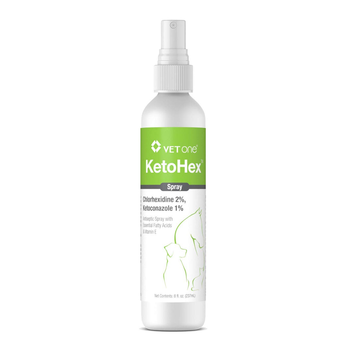 Vet One Ketohex Spray bottle ready for convenient pet use.