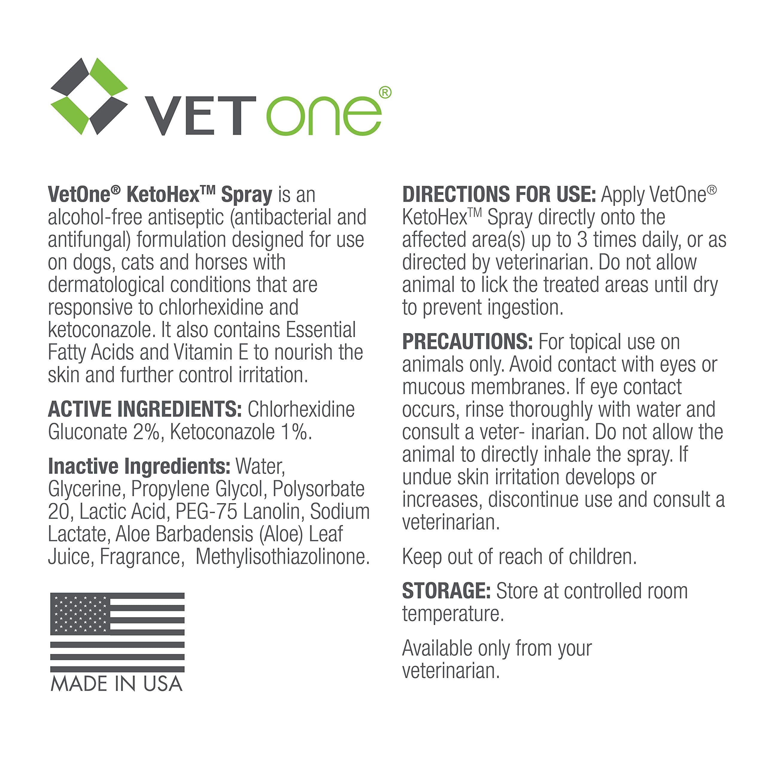 Vet One Ketohex Spray side-view emphasizes ergonomic cap and grip.