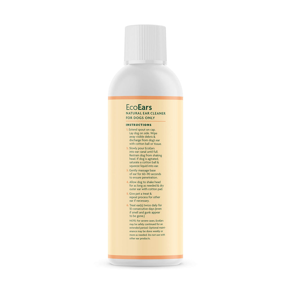 Vet Organics EcoEars packaging highlighting natural multi-action formula for routine ear care