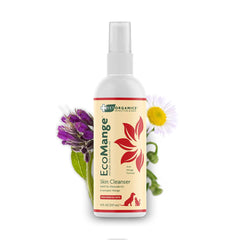 Vet Organics EcoMange spray bottle ready for use on dogs and cats.