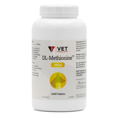 V.E.T. Pharmaceuticals DL Methionine tablets bottle for urinary pH support in pets
