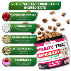 Vet Promise Dog UTI Chews cranberry ingredient close-up for natural support