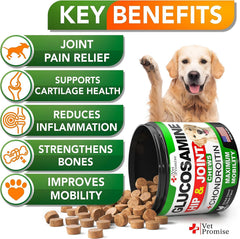 Vet Promise Glucosamine for Dogs chews closeup of natural ingredients