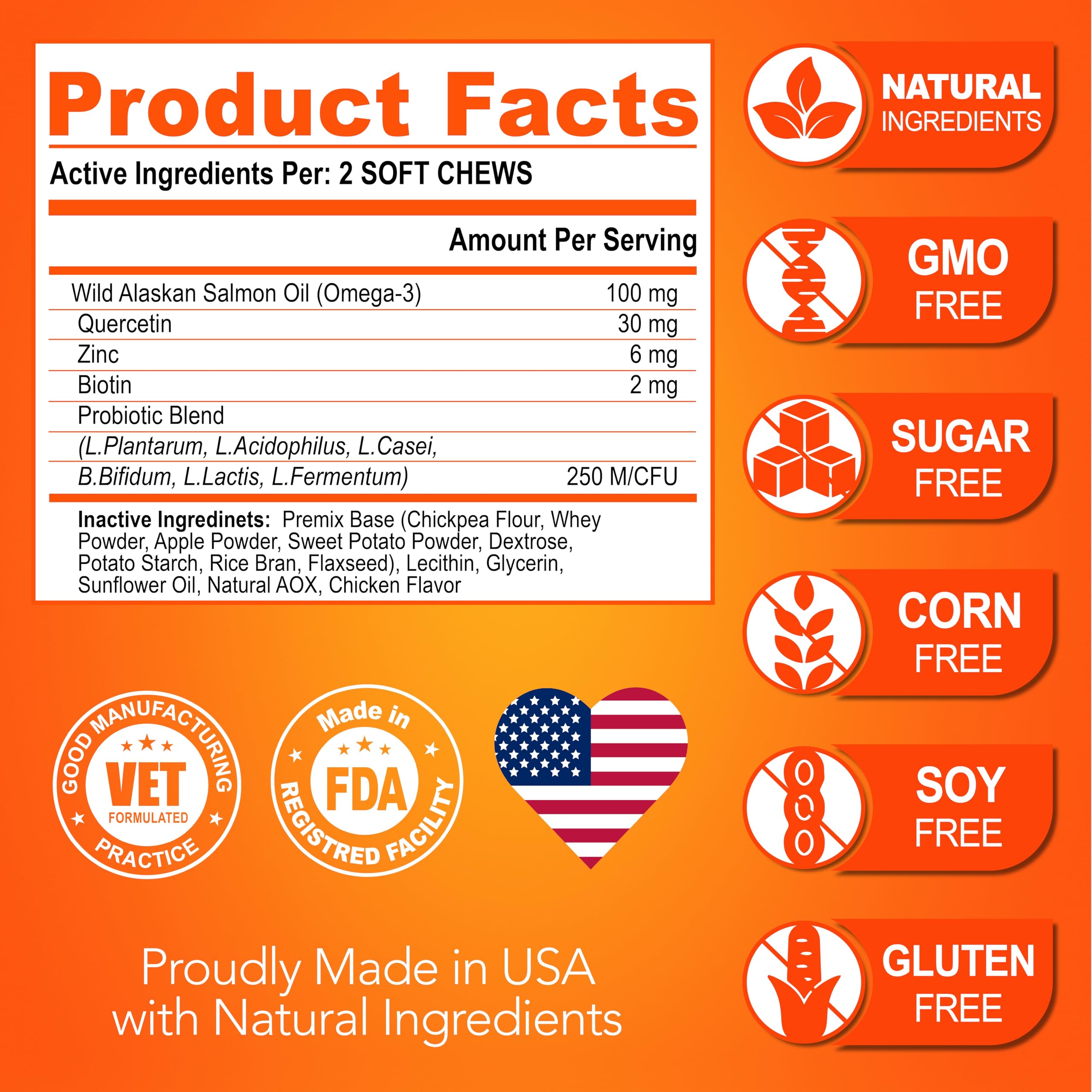 Vet Promise Omega-3 for dogs daily use emphasizes premium fish oil benefits.