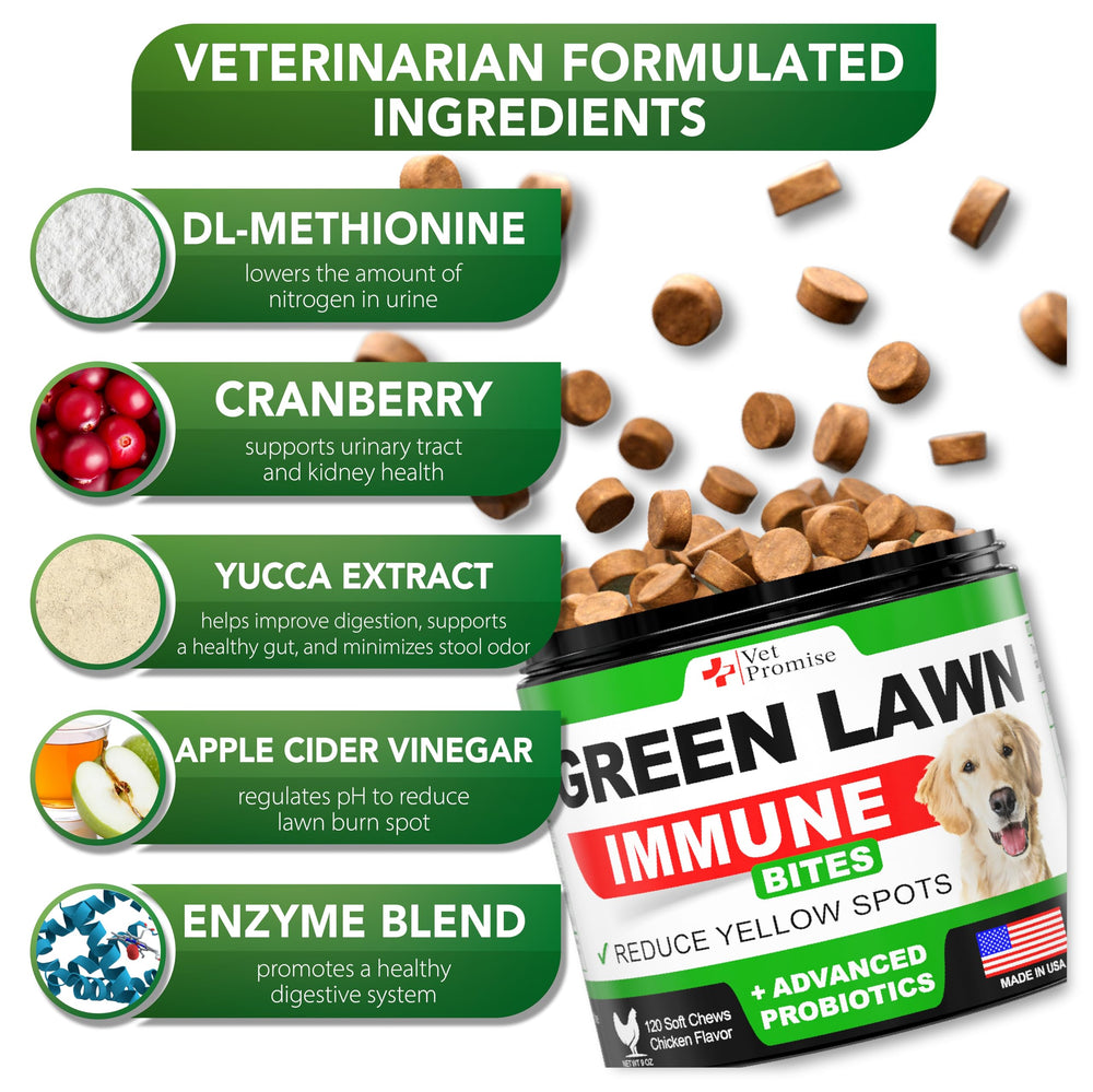 Vet Promise probiotic chew highlighting 300 million CFU and digestive support.