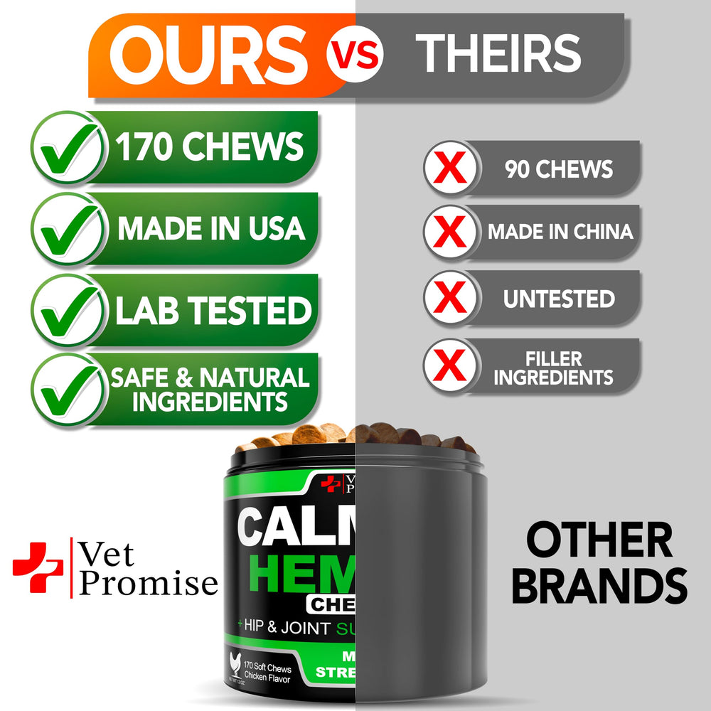 Vet Promise puppy-friendly chews pictured to ease mild stress from everyday milestones.