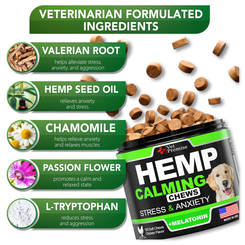 Close-up of Vet Promise chews highlights soft texture for sensitive dogs.