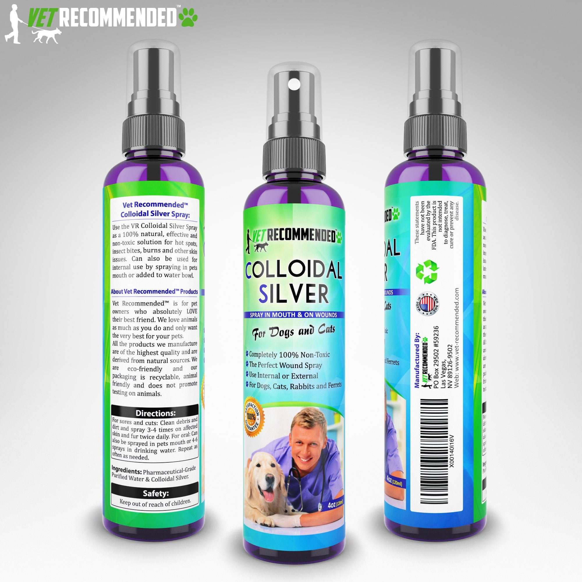 Vet Recommended Colloidal Silver Spray skin comfort during application