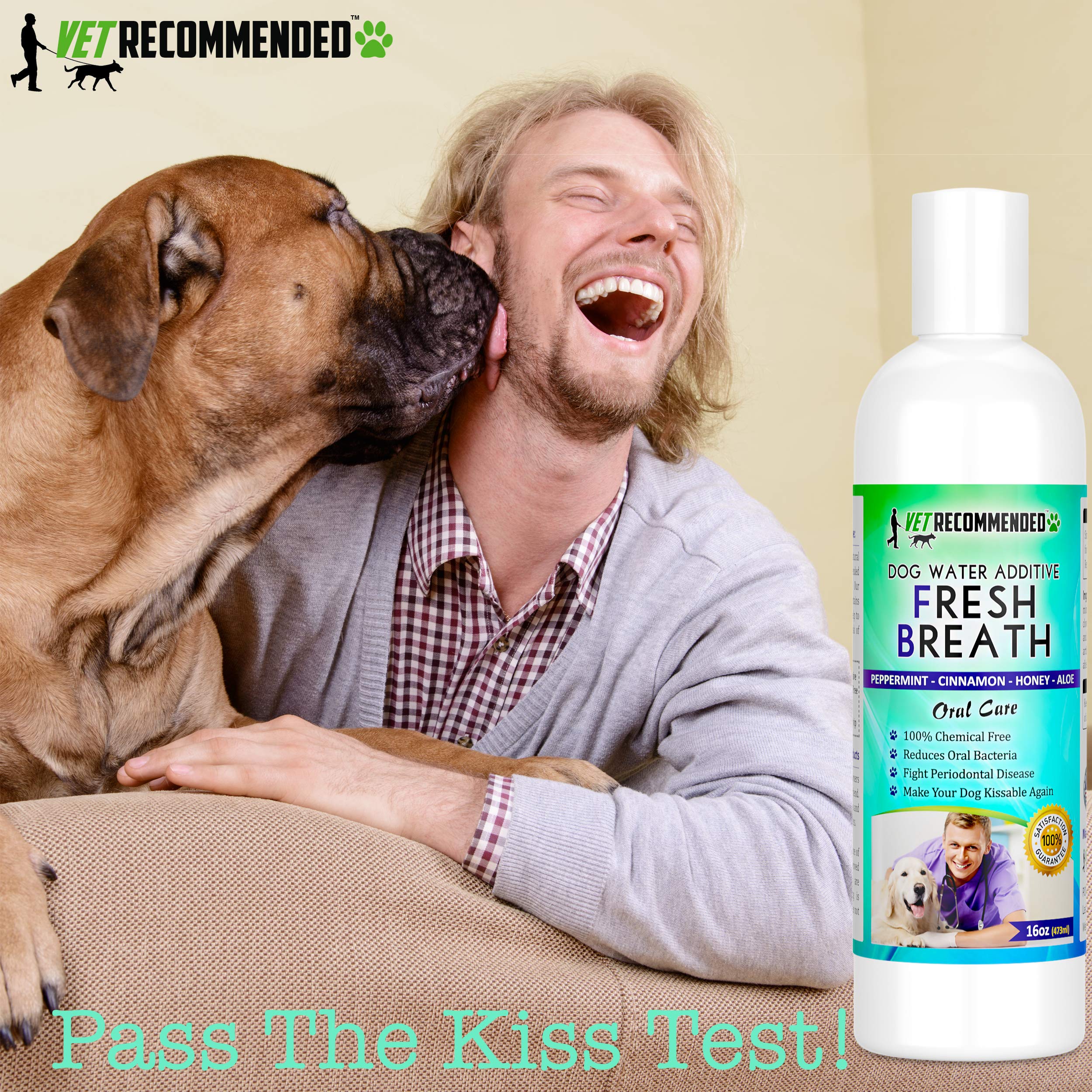 Measuring two tablespoons for 16 ounces of water with Vet Recommended additive