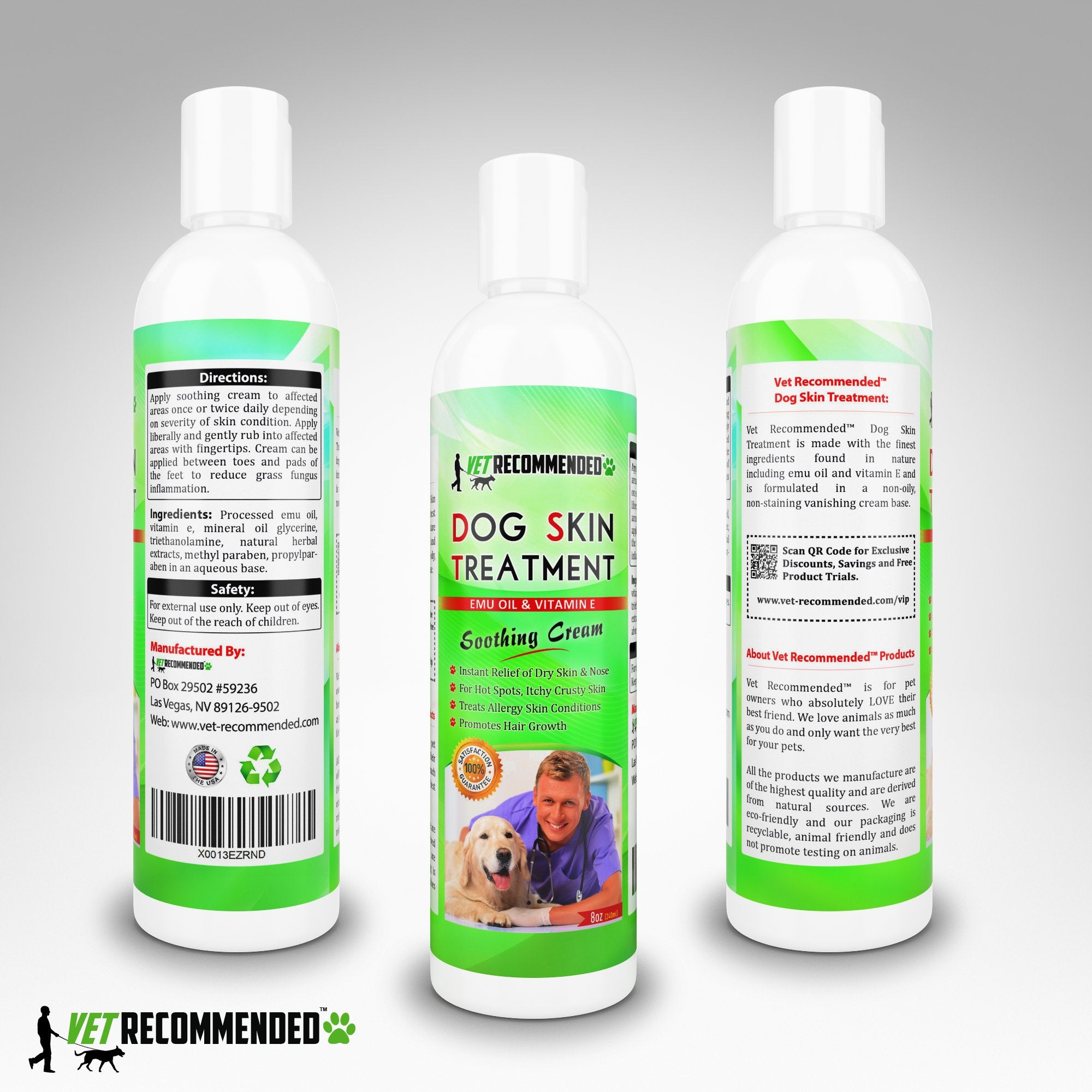 Vet Recommended hair-growth emu-oil image highlighting potential coat renewal