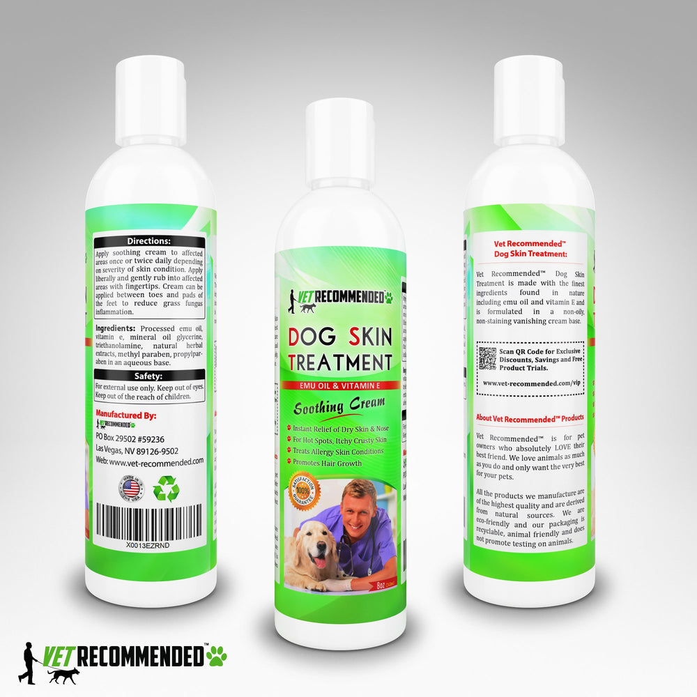 Vet Recommended hair-growth emu-oil image highlighting potential coat renewal