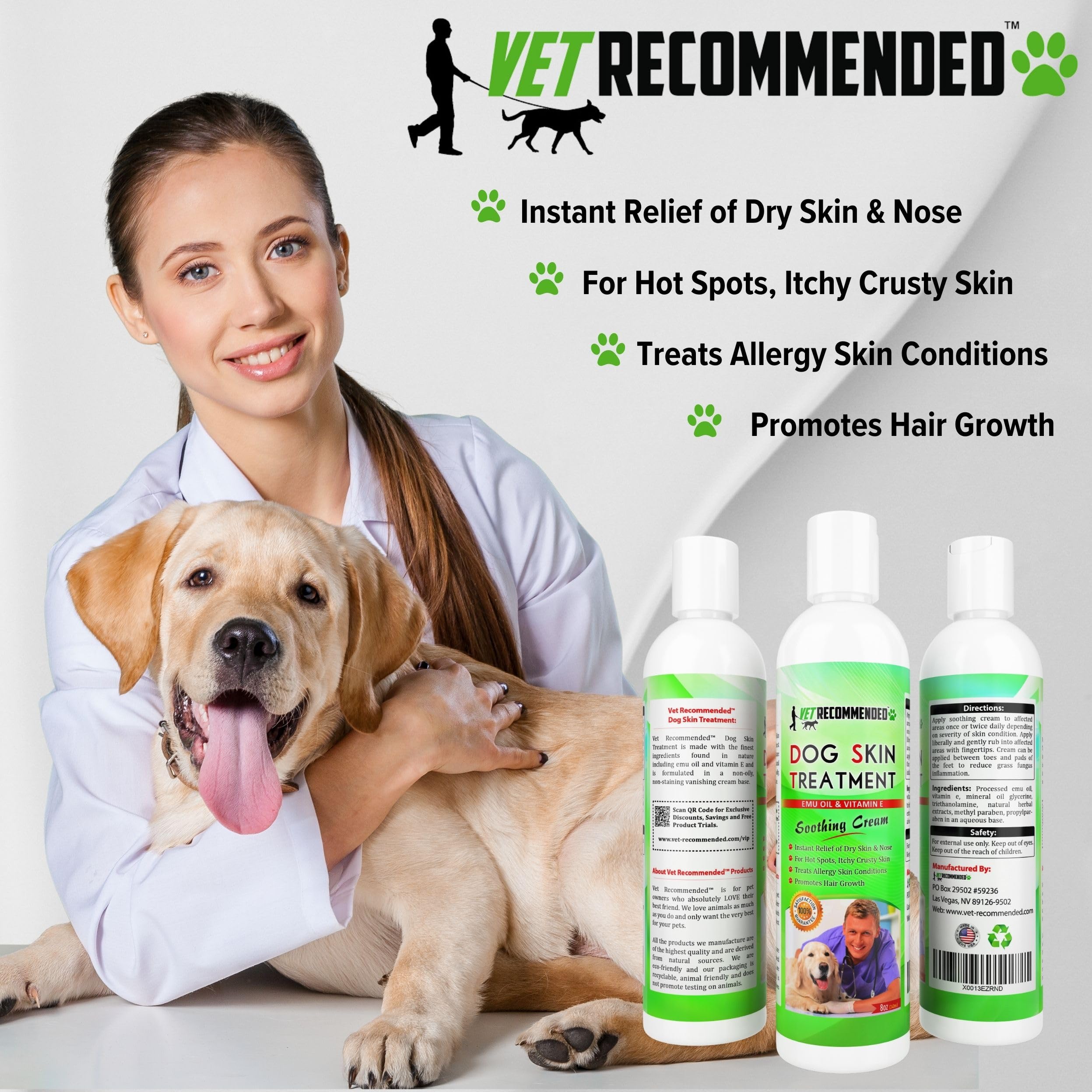 Vet Recommended soothing-application on dog's fur and skin for calm relief