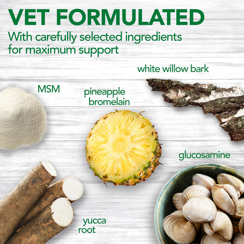 Vet's Best Aches + Pains chews pineapple flavor for easy administration