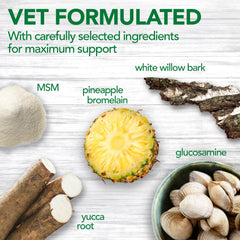 Vet's Best Aches + Pains chews pineapple flavor for easy administration