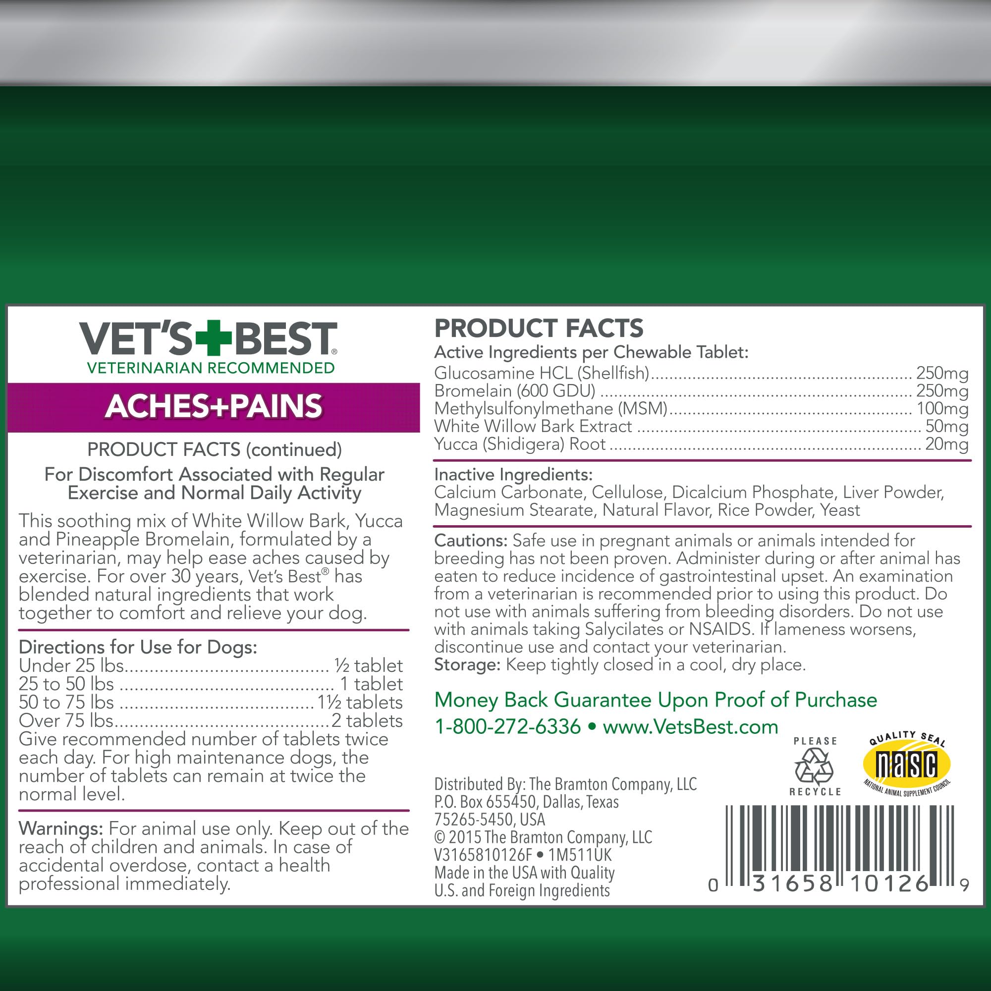 Dog in motion with Vet's Best Aches + Pains supports mobility