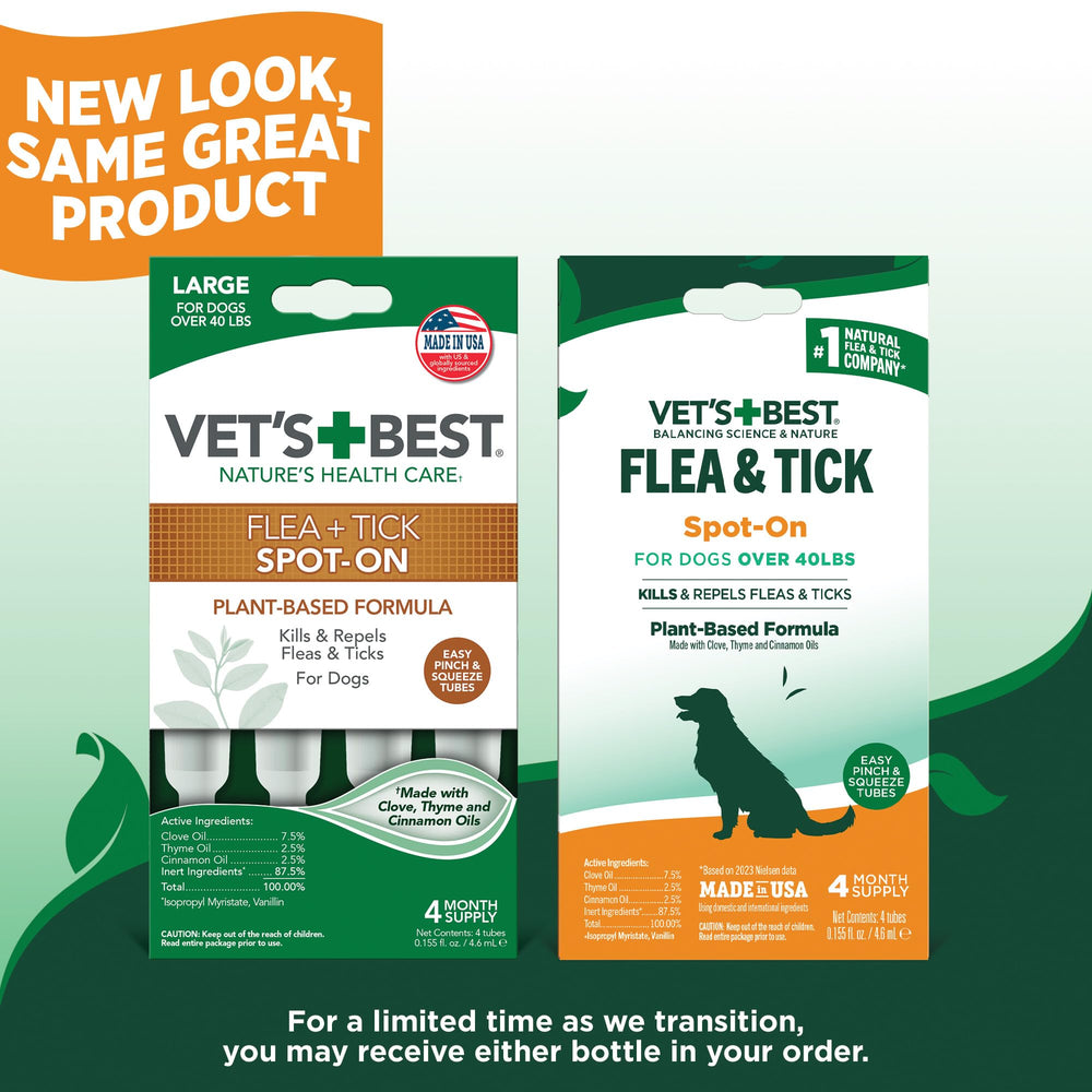 Vet's Best dropper applying along the dog's spine for precise application.