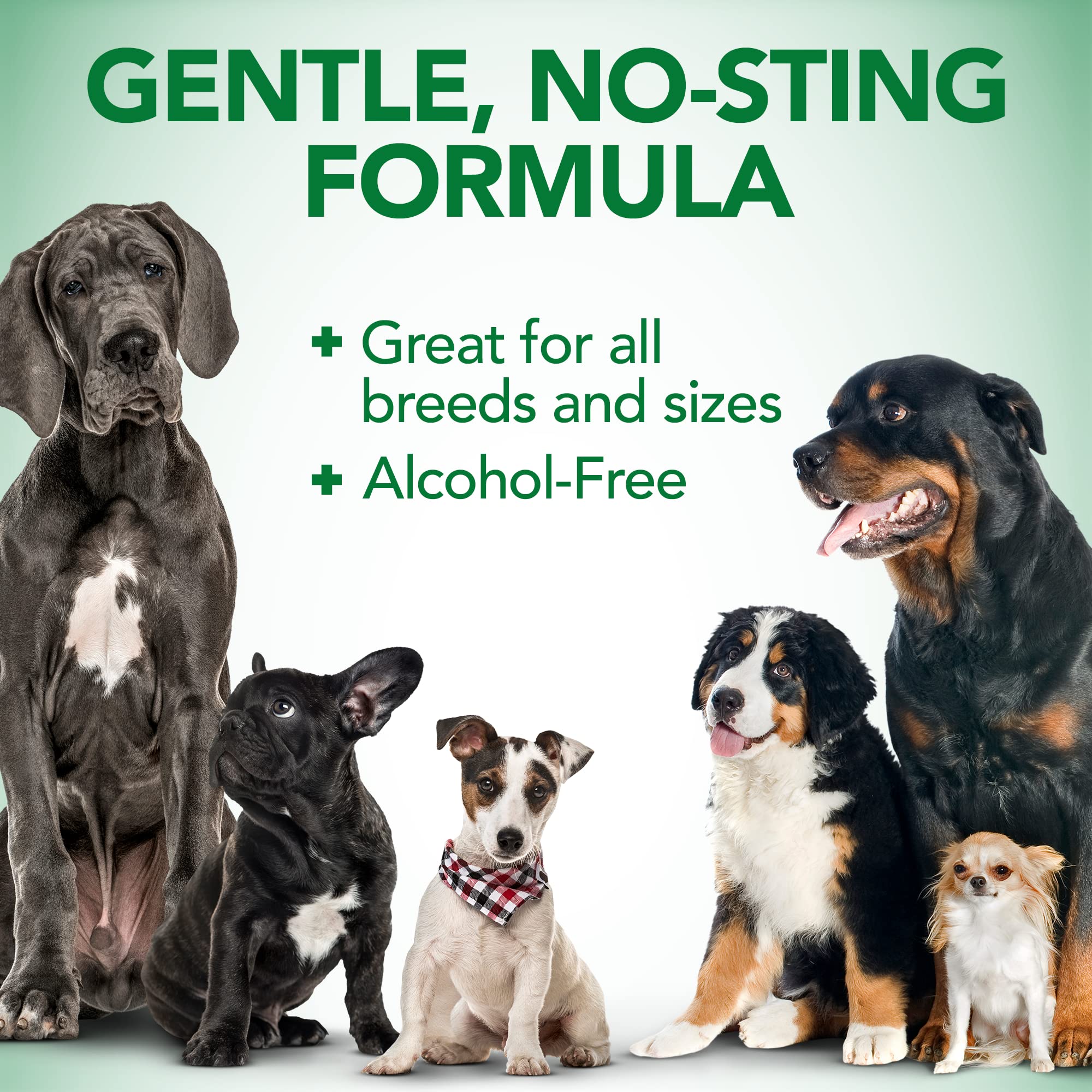 Ingredients include witch hazel and chamomile for gentle cleansing in Vet's Best Ear Relief Wash.