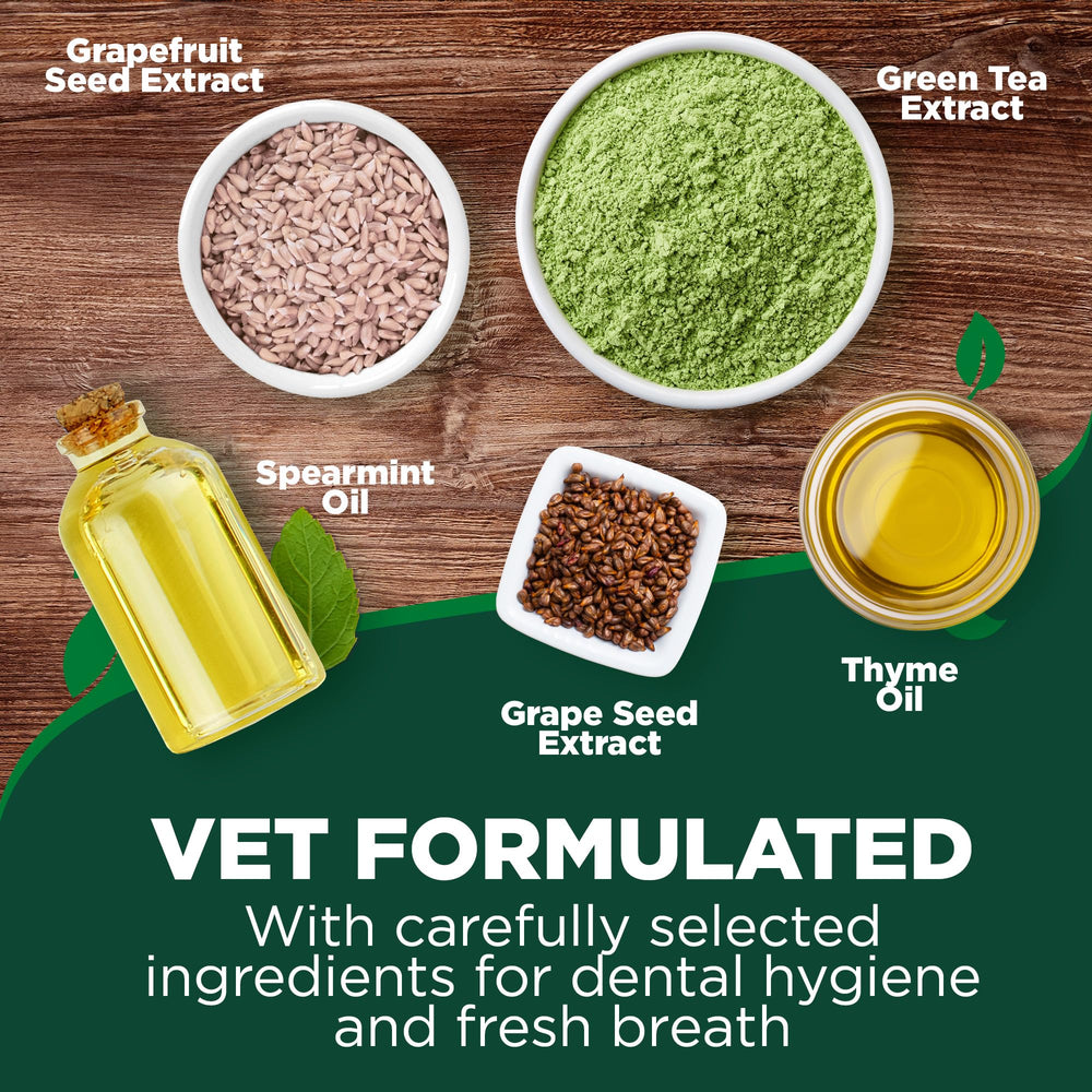 Texture detail of Vet's Best finger dental wipe for gentle cleaning.