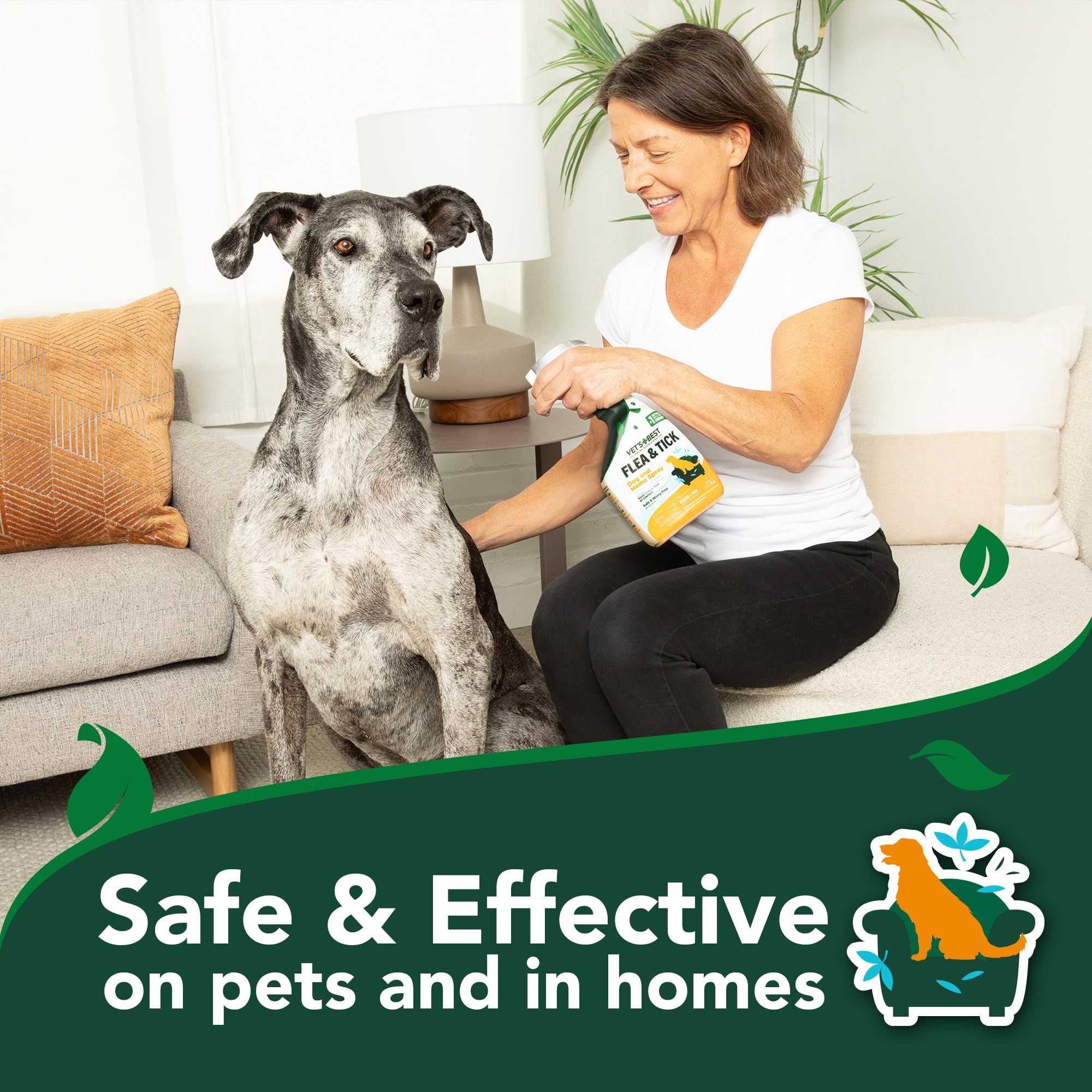 Vet’s Best label highlights natural essential oils powering the formula.